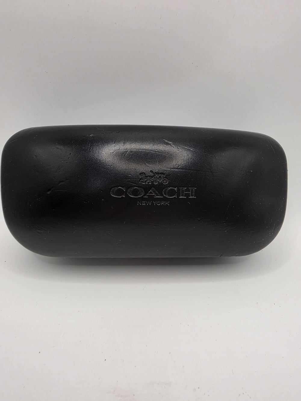 Coach Black Clamshell Dome Embossed Eyeglass Sunglasses Case
